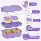 Large Bento Lunch Box Set for Adults Kids Women with 10.5oz Soup Thermo,Coffee Tumblers Men Girls Boys Teenagers Leak-Proof Lunch Food Containers with Lunch Bag