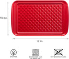 LEHAHA Grilling Prep and Serve Trays, BBQ Serving Platter, Melamine Serving Trays for Food, Set of 2, Great Gift for Father's Day, BBQ Lovers, Prefect for Chrismas Festival and Everyday use.
