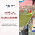 Snowy River Holiday, Cocktail & Margarita Sugar Rimmer - Vibrant Naturally Colored Sugar for Cocktail Rimming, Baking & Decorating, Medium Crystal - 16oz