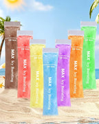 100 MAX Disposable Ice Popsicle Mold Bags (12x2.5") for DIY Natural Fruit Snacks, Juice & Smoothies, Ice Pops Molds | BPA-Free, Zip Seals, Funnel Included