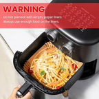 Vailnd Air Fryer Liners Disposable, 305 PCS 8" Square Unbleached Air Fryer Paper Liners, Heavy-Duty Air Fryer Liners for 5-8 QT Basket, Non-stick & Oil-Proof Parchment Paper for Oven, Pan