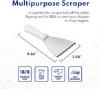 New Star Foodservice 38347 Plastic Handle Slant Edge Grill Scrapers, 4 by 8.5-Inch, White