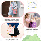 Lunch Box Kids with 5 Compartments, Insulated Food Jar & Utensil & Sauce Container & Lunch Bag & Silicone Collapsible Cup, Leak Proof Bento Box, BPA-Free & Dishwasher Safe-Pink