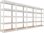 HOMEDANT House 5-Tier Laminated Metal Shelving Unit Adjustable Storage Utility Rack Heavy Duty Shelves Organization Multipurpose Shelf Kitchen Garage Pantry Closet 4Pack