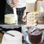 11 Inch Revolving Cake Stand Turntable, Cake Decorating Kit with 24 Icing Piping Tips, 3 Scrapers, 2 Spatulas, 1 Coupler and 1 Reusable Piping Bag, Baking Supplies for Beginners and Cake Lovers