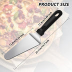 20 Pcs Pizza Spatula Pie Server, 10 Inch Stainless Steel Cake Server Spatula Non Slip Easy to Grip, Triangular Spade Spatulas with Plastic Handle for Desserts Pizza Pie Cake Biscuit