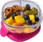 Yumbox Snack Bowl, Leakproof 3 Compartments, Removable Lid, Microwave, Dishwasher Safe, Kids Snacks, Granola Bowl, Snacks for school, work, travel
