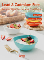 Sweese 10 oz Small Porcelain Bowls - Set of 6 - Ceramic Serving Bowls versatile for Cereal, Fruit, Dessert, Ice Cream, Snack & Yogurt - Rainbow Colored