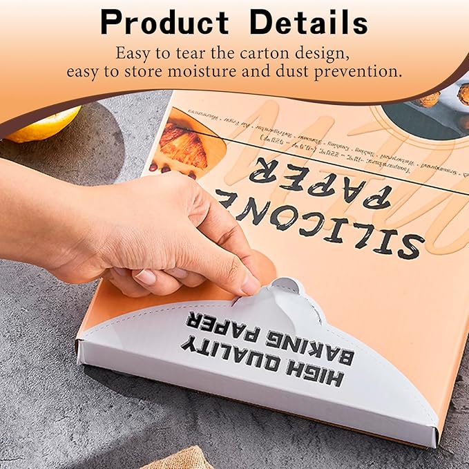 Parchment Sheet 200Pcs,Parchment Paper Sheets 9x13 Non-Stick Baking Paper,Precut Parchment Paper for Baking, Cooking, Grilling, Frying and Steaming, Fit for Quarter Sheet Pans