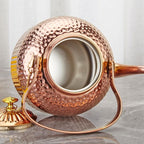 SANQIAHOME Antique 1.2L (40Oz) Stainless Steel Teapot with Infuser copper