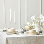 Stone Lain Mirella 16-Piece Dinnerware Set Stoneware, Borosilicate Glass, Beige