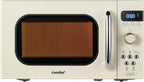 COMFEE' Retro Small Microwave Oven With Compact Size, 9 Preset Menus, Position-Memory Turntable, Mute Function, Countertop Perfect For Spaces, 0.7 Cu Ft/700W, Cream, AM720C2RA-A