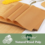 100 Pcs Unbleached Parchment Paper Baking Sheets, 12x16 Inches Non-Stick Precut Baking Parchment, Perfect for Baking Grilling Air Fryer Steaming Bread Cup Cake Cookie