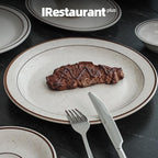 Stoneware Narrow Rim Brown Speckle, Plate 10.5", Case of 12