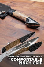 Dalstrong Chef Knife Professional- 8”-Scorpion Series - Venom Edition - Japanese Steel Chef Knife - Spiral Sandstorm Blade Pattern - Black Honeycomb Resin Handle - w/Chef Knife Leather Sheath