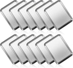 12PCS Stainless Steel 1/8 Sheet Pan, Nonstick Small Cookie Sheet, Small Baking Pans, Toaster Oven Pans, Metal Tray, Stainless Steel Cookie Sheets For Baking, Oven And Dishwasher Safe