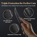 Steak Knives Set of 6, 4.7 Inch Dishwasher Safe Non-Serrated Table Knives, Ultra Sharp for Precise Cutting, Non-Stick Blade & Rust Proof, Easy to Maintain Ideal for Home Restaurant Party