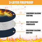 Round Fire Pit Mat Compatible with Solo Stove Mesa Accessories, Fire Proof Mat Compatible with Solo Stove Mesa Table Mat Under Fire Pit,Small Under Grill Mats for Outdoor Grill Table Top Protection