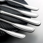 Silverware Set for 8, Stainless Steel Cutlery Set with Wide Handles, Mirror Polished Utensils Heavy Duty Spoons and Forks Set, Dishwasher Safe (Silver, 40 Pieces for 8)