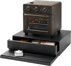 Yamazaki Home Tower Kitchen Countertop Organizer Appliance Stand With Drawer And Pull-Out Shelf - Steel