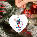 Customized Name & Year Microphone Ceramic Ornaments, Recording Vocals Xmas Ornament Tree, Personalized Microphone Ceramic Ornament Gifts, Singer Vocalist Ornaments Decoration Christmas Hanging 2025
