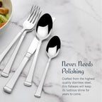 Mikasa, Harmony Flatware Service for 4, 20 Piece Set, 18/10 Stainless Steel Silverware Set (Pack of 2)