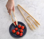 New Star Foodservice 35629 Utility Tong, High Heat Plastic, Scalloped, 9 inch, Set of 12, Beige