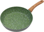 10.25 Inch Nonstick Frying Pan Skillet, 4mm Thick Aluminum Cookware with PFOA-Free Non-Toxic Coating, Induction Compatible, Dishwasher Safe, Bakelite Handle for Eggs & Pancakes, Green