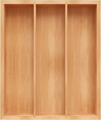Bamboo Utensil Drawer Organizer, Silverware Tray Organizer, Kitchen Drawer Organizer for Flatware Cutlery, (Natural, 3 Slots)