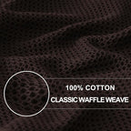 Homaxy 100% Cotton Waffle Weave Kitchen Dish Cloths, Ultra Soft Absorbent Quick Drying Dish Towels, 12 x 12 Inches, 12-Pack, Dark Brown