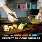 Walfos Silicone Basting Brush Set, 5 Pieces Heat Resistant Pastry Brush, Perfect for Baking,BBQ Grill,Kitchen Cooking,Strong Steel Core and One-Pieces Design,BPA Free and Dishwasher Safe