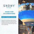 Snowy River Sky Blue, Cocktail & Margarita Sugar Rimmer - Vibrant Color Glass Rimming Sugar with Medium Crystal Texture - 4oz