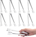 8 Pack 7 Inch Serving Tongs, Kitchen Tongs, Buffet Tongs, Stainless Steel Food Tong Serving Tong