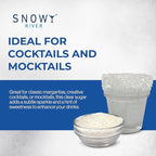 Snowy River Clear Cocktail Sugar - - Vibrant Naturally Colored Sugar for Cocktail Rimming, Baking & Decorating, Medium Crystal (8oz, Medium Crystal)