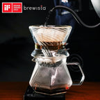 Brewista 300ml/10oz X Series Glass Coffee Carafe, Small Pour Over Glass Pot Server, 1-2 Cups, Polygonal Design for Improved Flavor, Heat Resistant Odorless Glass Pitcher