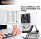 1/4" Replacement Dicer Chopper Blade with Pusher Block, Commercial French Fry Cutter Blade, Commercial Vegetable Chopper for Onion Dicer Tomato Dicer French Fries Cutter