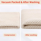 Homaxy 100% Cotton Waffle Weave Kitchen Dish Towels, Ultra Soft Absorbent Quick Drying Cleaning Towel, 13 x 28 Inches, 24-Pack, Mixed Color