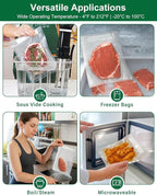 Quart Vacuum Sealer Bags for Food, 8x11 Inch, BPA Free Heavy Duty Vacuum Seal Bags for Food Saver, Freezer, Seal a Meal, Sous Vide, Meal Prep, Preprinted Labeling Area, Precut 100 count