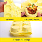12 Cup Silicone Egg Bite Molds, 2PCS Nonstick Cupcake Pan Molds for Making Tarts, Mini Cheesecakes & Meatloaf
