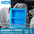 Walfos Silicone Soup Freezer Container, 1-Cup Soup Freezer Cube Tray with Lid Prevents Freezer Odo, 3 Pcs Soup Freezer Molds, Perfect For Storing and Freezing Soup, Broth, Sauce