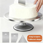 12 Inch Aluminium Rotating Cake Stand Turntable, Cake Decorating Kit Supplies with Icing Piping Tips, Frosting Spatulas, Pastry Bags, Scrapers and Other Cake Decorating Tools (85Pcs)