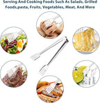 8 Pack 7 Inch Serving Tongs, Kitchen Tongs, Buffet Tongs, Stainless Steel Food Tong Serving Tong