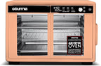 Gourmia French Door Digital Air Fryer Oven - XL 37QT Capacity, 12 Presets, FryForce 360° Tech, Dehydrate, Proof, Slow Cook, Fits 13” Pizza, 1700W, Peach