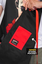 Dalstrong Chef Kitchen Apron - DC Superman™ Heat Vision Edition - Premium Cotton & Nylon Straps - 2 Pockets - Steel Hangloops -Unique Size Fit for All - Stain Resistant