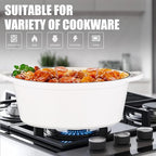 Enameled Cast Iron Oval Dutch Oven, 7 qt Oval Dutch Oven Pot with Lid and Dual Handles for Braising, for Braising, Broiling, Bread Baking, Frying, White