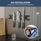 12 Inch Heavy-Duty Magnetic Knife Holder for Refrigerator, No Adhesive Tape or Screws Needed Knife Magnetic Strip for Strong Fridge Mount or Wall as Gifts for Women or Men