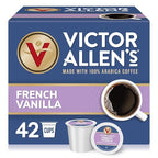 Victor Allen's Coffee French Vanilla Flavored Coffee, Medium Roast, 42 Count, Single Serve Coffee Pods for Keurig K-Cup Brewers