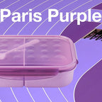SEVENY Bento Box Adult Lunch Box,Ideal Leak-Proof Lunch Box for Women,BPA-Free Natural Wheat Fiber Material,Reusable Meal Prep Container for Body Builders Purple