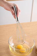 10.63" Stainless Steel Flat Whisk,Egg Beater for Blending,Whisking,Beating,or Stirring