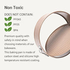 HAPPIELS Nonstick 8 Inch Springform Cheesecake Pan | PFOA & BPA Free Non Toxic Spring Form Cake Mold | Best Nontoxic Non Stick Springform Pans for Baking | Leakproof Cake Tin